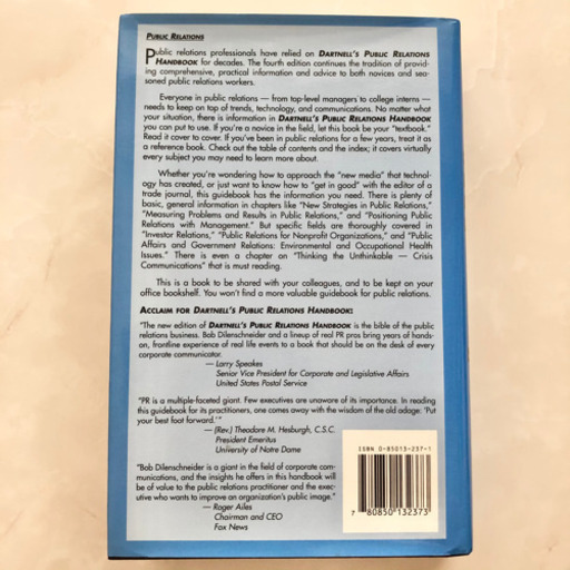 【ネット決済・配送】Dartnell's Public Relations Handbook 洋書 本 book Robert L. Dilenschneider