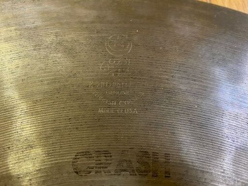 アーリーアメリカンK　ジルジャン　CRASH RIDE１８　裏K　　　　　　　EARLY AMERICAN "K" ZILDJIAN HAND HAMMERING　1980年代　　　　　ハンドハンマー
