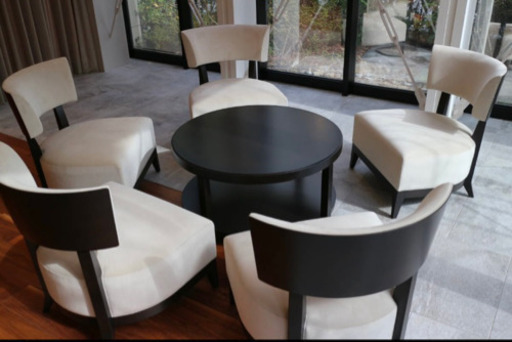 【広島市引取限定】リビングテーブル モデルルーム展示品　※チェア無し