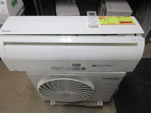 K02382　パナソニック　中古エアコン　主に6畳用　冷2.2kw／暖2.2kw