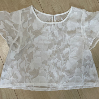 ページボーイ　レース花柄ブラウス