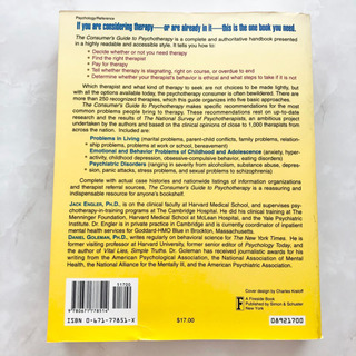 【ネット決済・配送】The Consumer's Guide to Psychotherapy 洋書 本 book の画像
