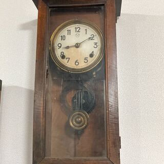 【昭和レトロ】【アンティーク】ゼンマイ式振り子時計 ※動きません