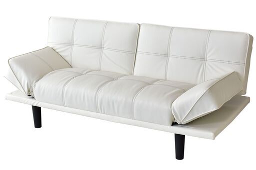 Bソファベッド【プラタ／ホワイト色】ソファ 2.5人掛け リクライングソファ 3人掛け 背もたれセパレート 肘掛リクライニング 訳あり B品 アウトレット品 ※定価22 ,990円