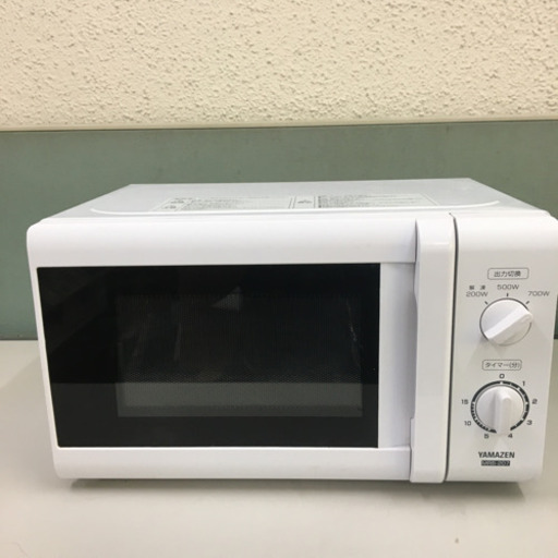 美品　山善　電子レンジ 17L 2019年製　ターンテーブル 出力3段階切替 【西日本 60Hz専用】MRB-207(W) 電子レンジ YAMAZEN 山善 ヤマゼン