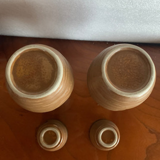 陶器の徳利＋お猪口（2個づつ）未使用品の画像
