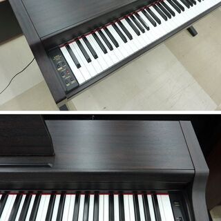 札幌市/清田区 KAWAI/カワイ 河合楽器 電子ピアノ PN2 ローズウッド調 デジタルピアノ イス付 88鍵 05年製 動作品の画像