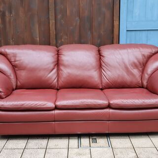 IDC OTSUKA(大塚家具)のL/S Comfort-04 総革張り3人掛けソファー