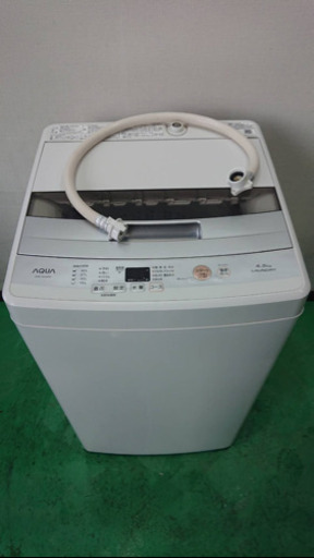 全品半額SALE‼️美品✨ AQUA/アクア/2016年製/全自動電気洗濯機/4.5kg/AQW-S45E(W)/ホース有り/配送可能/14000円→7000円✨/0713d