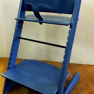 【着払い対応可能！！旧鹿児島市内送料無料】 リサイクルストアスターズ城西店STOKKE ストッケ トリップトラップ TRIPP TRAPP ベビーチェア ブルー ベビーセット付きの画像