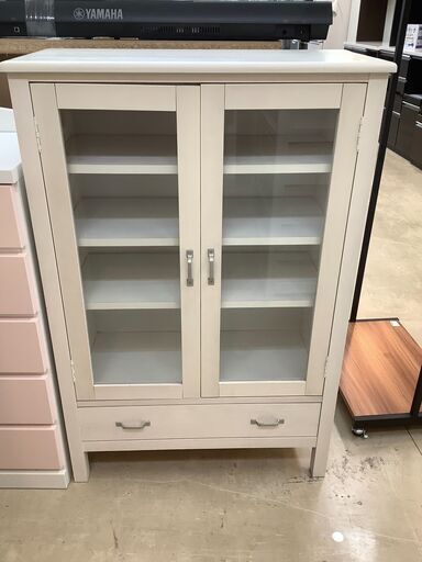 値下げしました!!　キャビネット　MOMO natural ホワイト　 2枚扉 (廃盤品）　【トレファク上福岡】