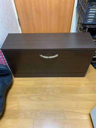 下駄箱　回転シューズボックス１段　ストッカー 玄関収納　フラップ式靴収納
