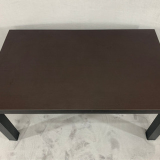 テーブル 座卓 黒 木 ニトリ 机 掃除済み の画像