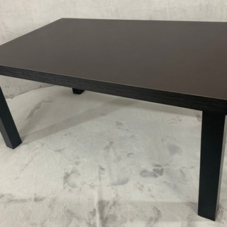 テーブル 座卓 黒 木 ニトリ 机 掃除済み の画像