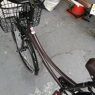 交渉中　美品　26インチ6段変速　自転車　シティサイクル　ブラウン