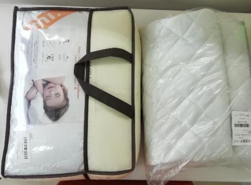 032◇未使用寝具2点セット　冷感敷きパッド◇低反発綿枕