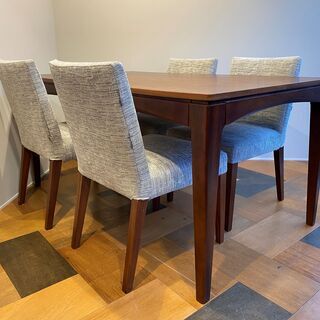 【引取限定】IDC大塚家具　ダイニングテーブルセット IDC大塚家具/ダイニング5点セット/ダイニングセット/リビングテーブル