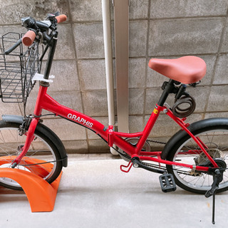 折り畳み自転車 20インチ☆赤