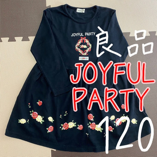 ✨良品✨ JOYFUL PARTY バラ お花 フレアワンピース...