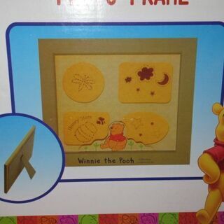 jtp-0397　未使用品　プーさん　フォトフレーム　2点セット　写真立て　フォトスタンド　くまのプーさん　ディズニー　思い出　成長記録　子供　かわいいの画像