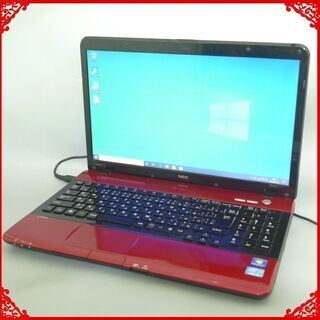  1台限定 レッド色 ノートパソコン 中古良品 15.6型 NE...
