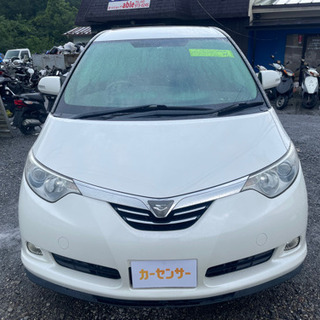 ★支払い総額34万円★車検令和5年7月まで　車検2年付き　トヨタ　エスティマハイブリッド　4WD 左Pスラ　ETC Bカメラ　社外ナビ　オットマン　機関良好の画像