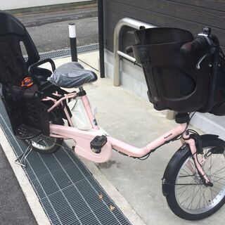 地域限定送料無料　ギュットミニ　三人乗り　13,2AH　ピンク　神戸　電動自転車 地域限定送料無料 パナソニック ギュットミニ 三人乗り 子供乗せ