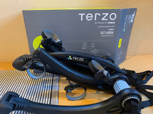 Terzo テルッツォ サイクルキャリア 2台積み リア用  折りたたみ収納可能 ブラック EC16BK