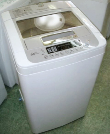 (送料無料) 2017年 美品 5.5kg 洗濯機 ガラストップ 4つのパルセーター お手入れラクラクフィルター ③