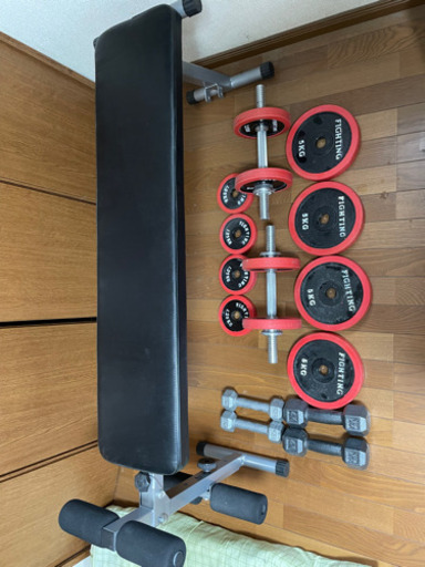 ダンベル、腹筋ベンチ