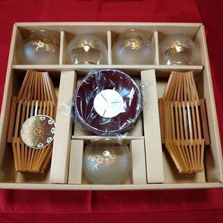 冷茶5客&ソーサー&おしぼりセット