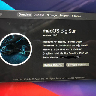 Macbook Air 13-inch, 2020) ゴールド ...