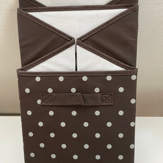 美品＋新品折り畳み収納ケース✖️３✨同柄新品ティッシュカバーの画像