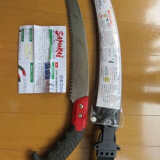 のこぎり サムライ 取扱説明書あり 特許曲刃鋸 替刃式 (鞘付)...