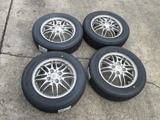 【来店取付OK】新品タイヤ&中古アルミセット 155/65R13 軽自動車へ ブリジストン NEXTRY