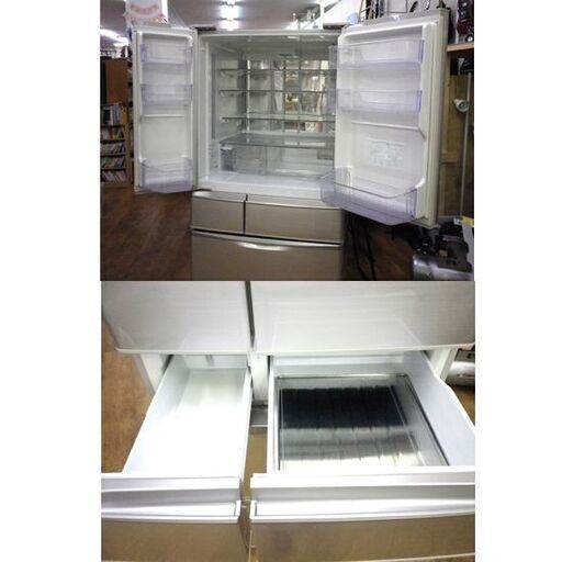 シャープ 冷蔵庫 560L 2011年製 SHARP SJ-XF56T-S 両開き 自動製氷 500Lクラス 大型冷蔵庫 ファミリータイプ 6ドア シャープ 大容量 大きいサイズ 札幌 厚別店