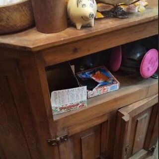 無料！木製おしゃれな受付台兼棚　取りに来ていただける方限定で無料...