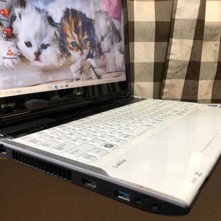 彡訳アリ値下げ！Ｗｅｂカメラ内蔵・ＮＥＣＡランク品・超高速ｉ７第三/新品ＳＳＤ２４０ＧＢ/クリスタルホワイトWin10 64bit/Office2019付/15.6ｲﾝﾁ/メモリ８GＢ/無線/DVD・ＣＤ再生ソフト付　No.2107001の画像