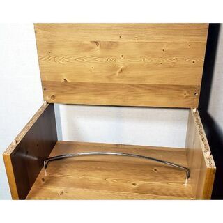 キャスター付き 木製CDラック 450枚程度収納可能の画像