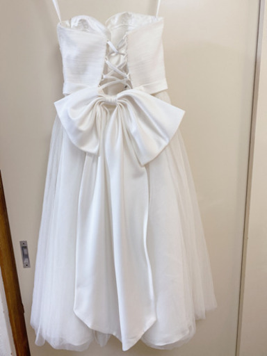 Annan wedding アンナン　ウェディングドレス　ミモレ　アンクル ボレロ付　二次会 セルフォト フォトウェディング