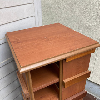 木製　CDラック　回転式の画像