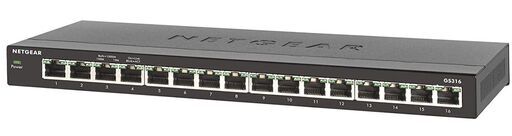 NETGEAR 卓上型コンパクト アンマネージスイッチングハブ GS316 ギガビット 16ポート 静音ファンレス