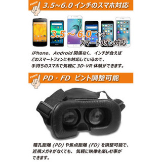 3D映像ゴーグル　VRスマホ専用　新品未開封の画像