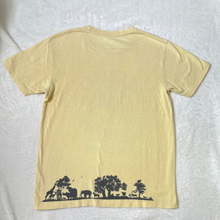 グラニフ graniph Tシャツ  プリント サファリパーク  黄 イエローの画像