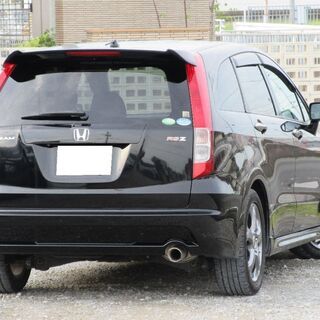 【車検2年満タン渡し】ストリーム（総額：36万円）【上級グレード：ＲＳＺ 特別仕様車 ＨＤＤナビエディション】H20年式・人気色：ブラックパール・1オーナー・禁煙車・フリップダウンモニター・ナビ・ETC・バックカメラ・パドルシフト・DVD視聴・ステアリングスイッチ※数台出品中！の画像