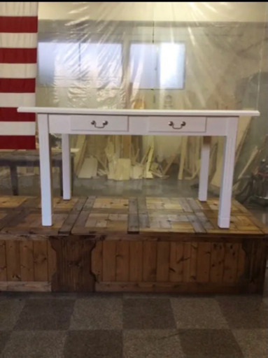 引き出し付きダイニングテーブル.ベンチ