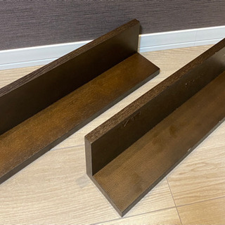 無印良品　壁につけられる家具　棚　2つの画像