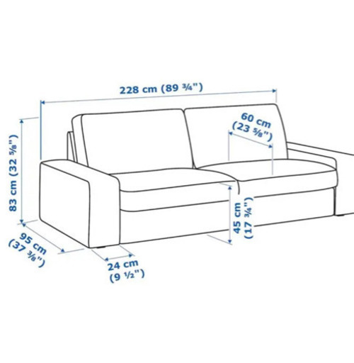 『取引中』IKEA ソファ　シーヴィク　３人掛けソファ