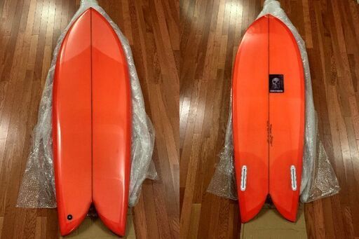 早いもの勝ち！！！超レア　レッドティントパフ光沢仕上げ！！★新品未使用★CHRISTENSON Fish クリステンソン　フィッシュ 5'6★