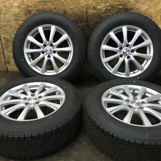 美品 タイヤほぼ未走行【GOODYEAR ICENAVI SUV 225/65R17】スタッドレス【VEX 社外 17インチ 7J5HPCD114.3+38】ハリアー等　(VVT257) クレジットカード QR決済可能